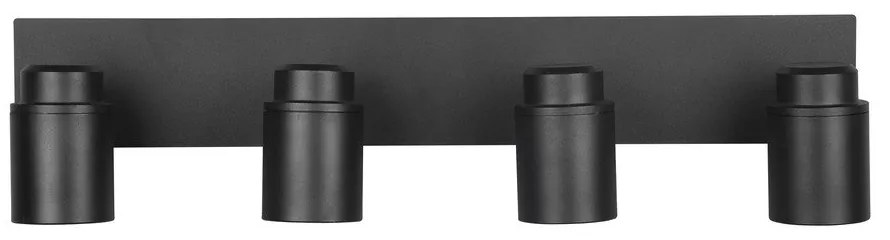 Матово черен метален прожектор 19x52 cm Angelo - Trio