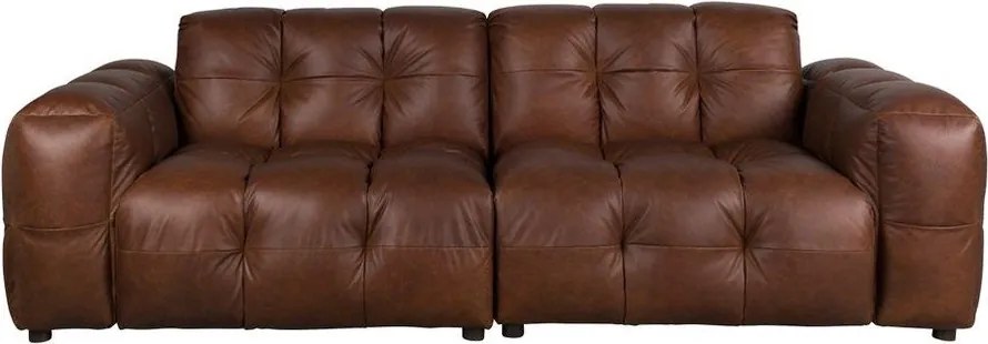 Кафяв кожен модулен диван 264 cm Hackman – Dutchbone