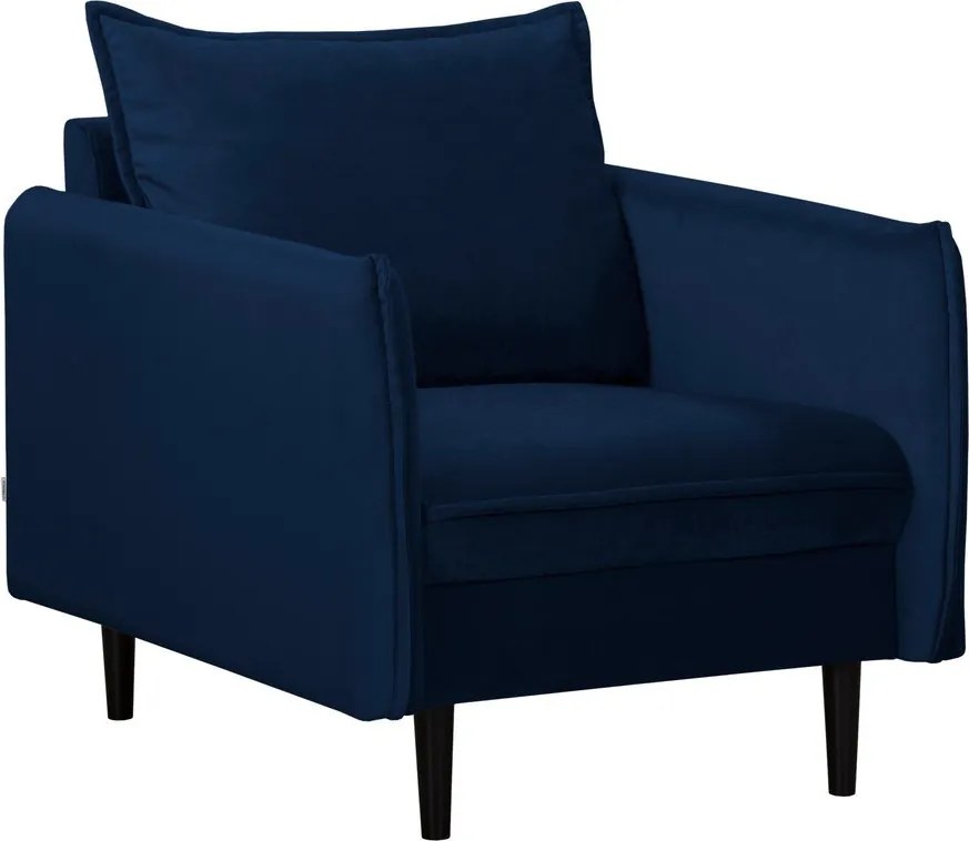 Тъмносиньо кадифено кресло Juli – Ropez