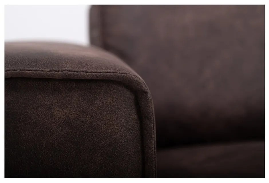 Кафяв диван от изкуствена кожа 224 см Copenhagen - Scandic