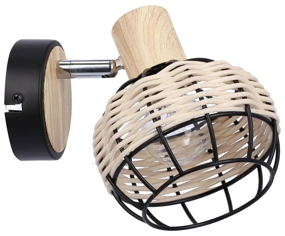 Черно-кремава стенна лампа ø 12 cm Tajga - Candellux Lighting