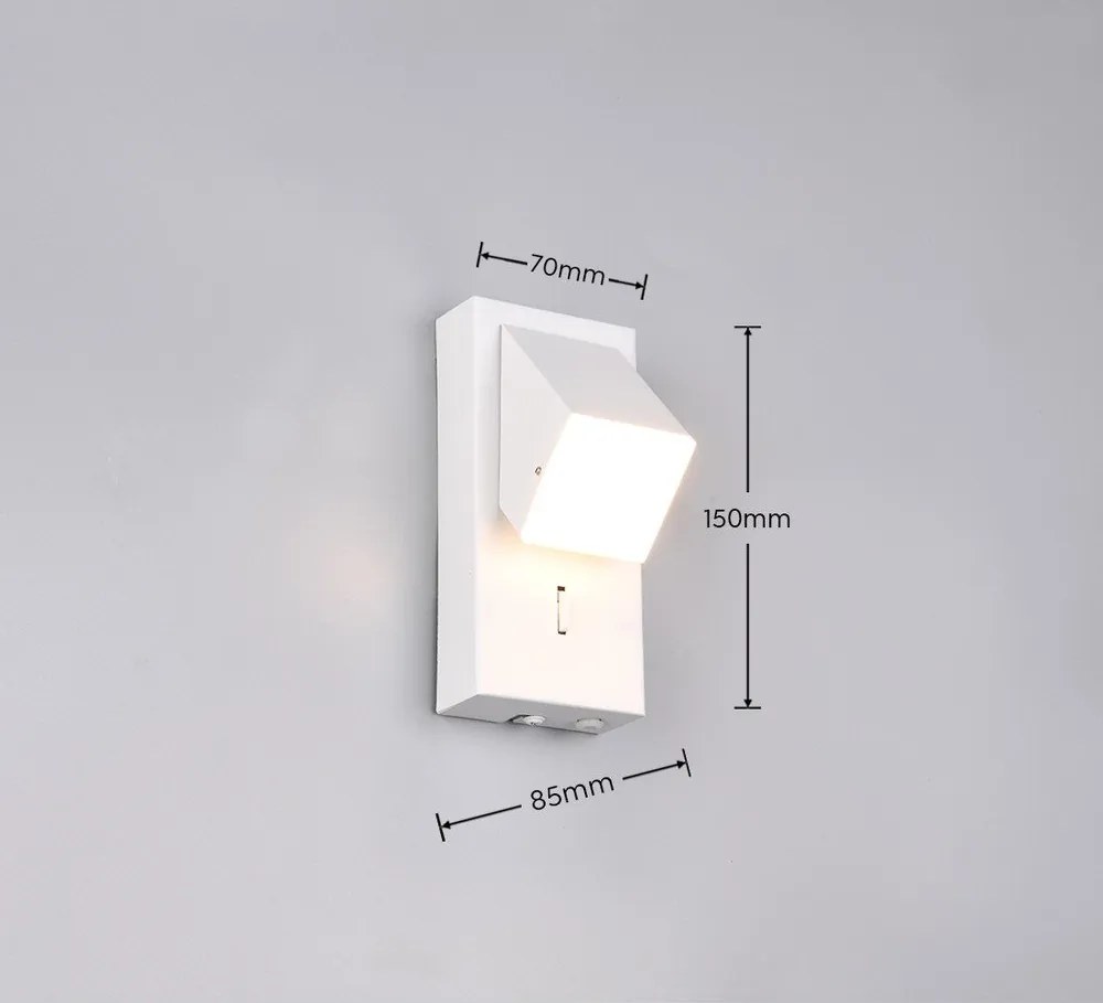 Бяла LED стенна лампа Raglan – Trio