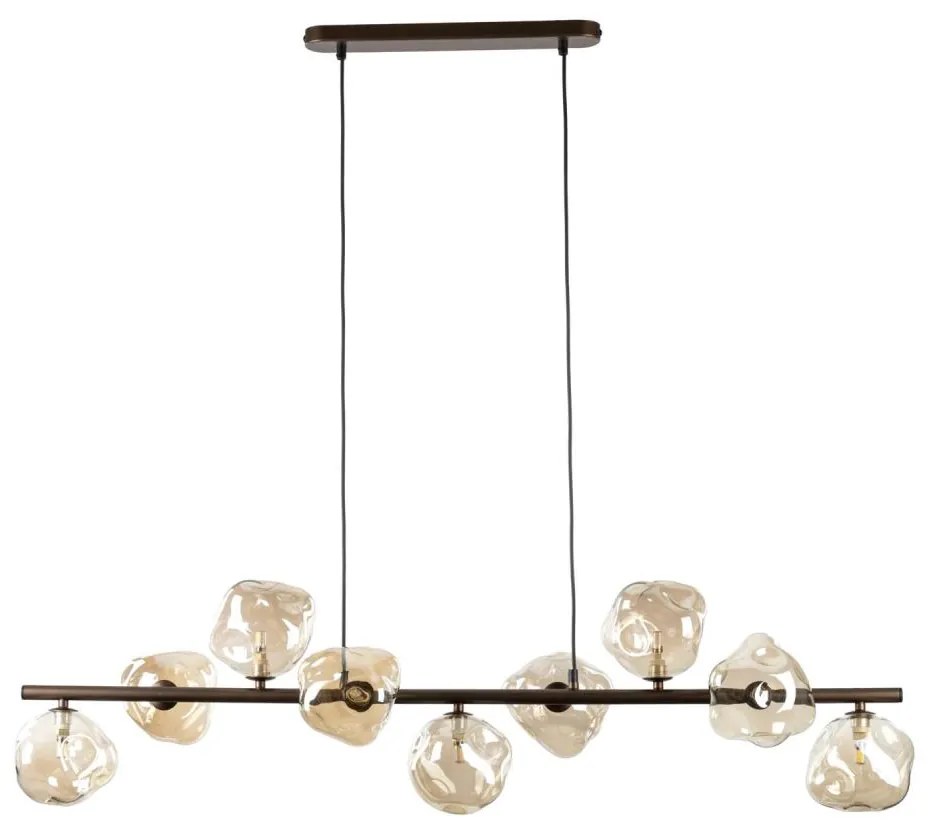 Полилей на кабел LAVA 9xG9/8W/230V бронзов/димчато бежов