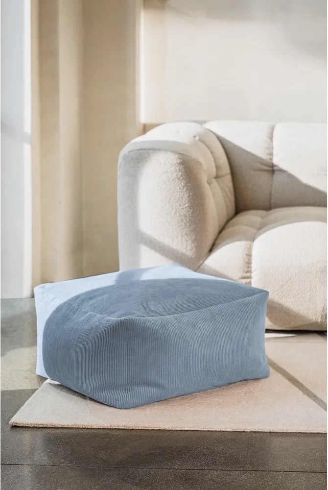 Светлосиня табуретка от рипсено кадифе Keno – noo.ma