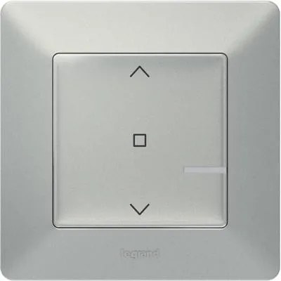 Netatmo Ключ за щори жичен Smart, ИЗИСКВА НЕУТРАЛА, Valena Life Алуминий с рамка Legrand  - 752390