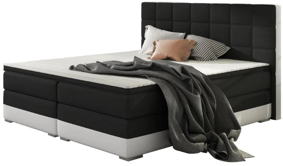 Тапициран Легло Damascus with layer and top layer-White - Black-180 x 200