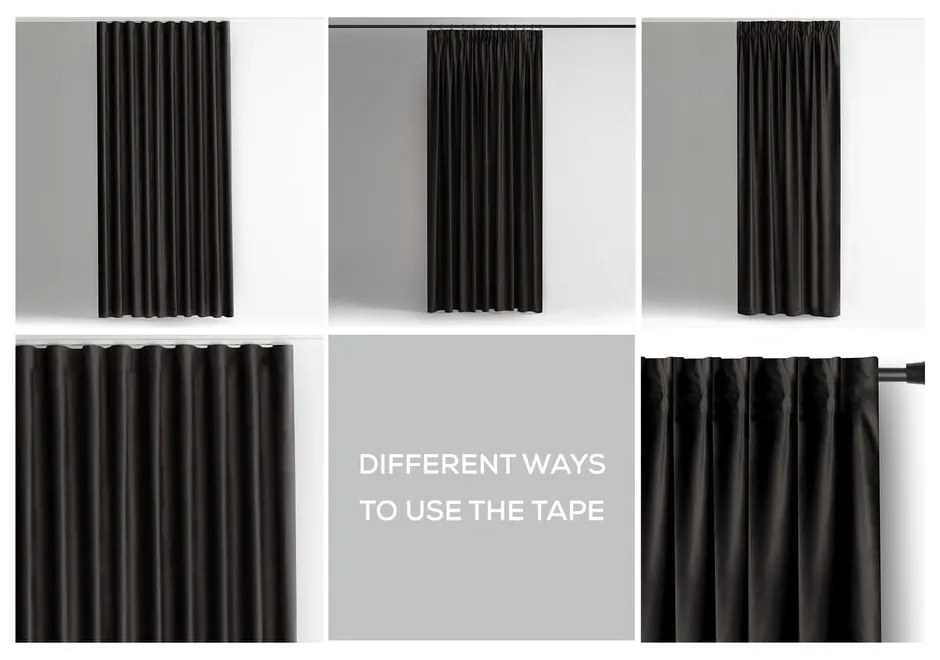 Черно затъмняващо перде 140x270 cm – Restilo