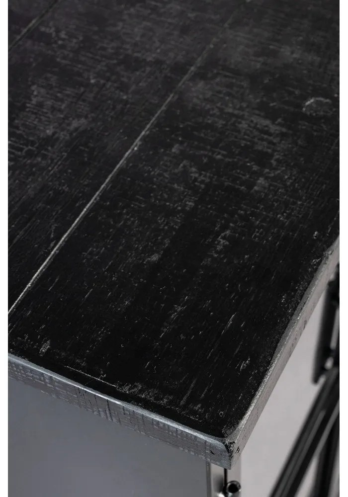 Черен метален шкаф 65x105 cm Ferre - White Label