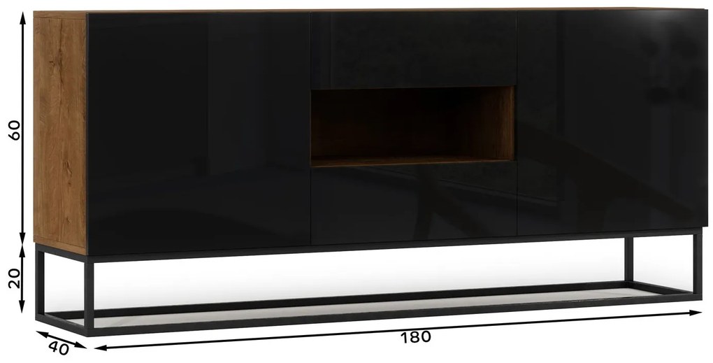 Бюфет Arborio ΙΙ-Black