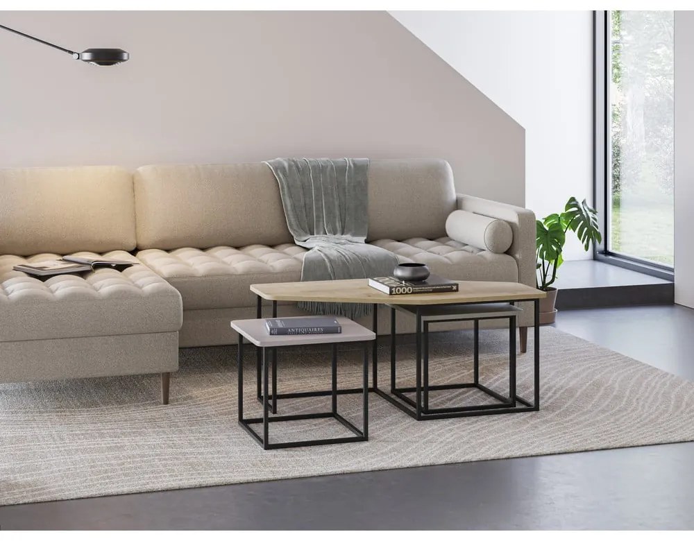 Масички за кафе в комплект от 3 бр. 60x111,5 cm Zoya – Marckeric