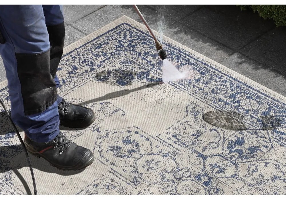 Синьо-кремав килим на открито , 160 x 230 cm Borbon - NORTHRUGS