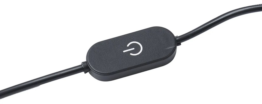 Дизайнерска настолна лампа бежова с включен LED димер с 3 степени - Boomerang