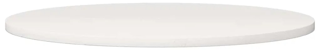 813656 vidaXL Плот за маса, бял, Ø80x2,5 см, бор масив