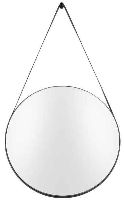 Стенно огледало с рамка в черно Balanced, ø 47 cm - PT LIVING