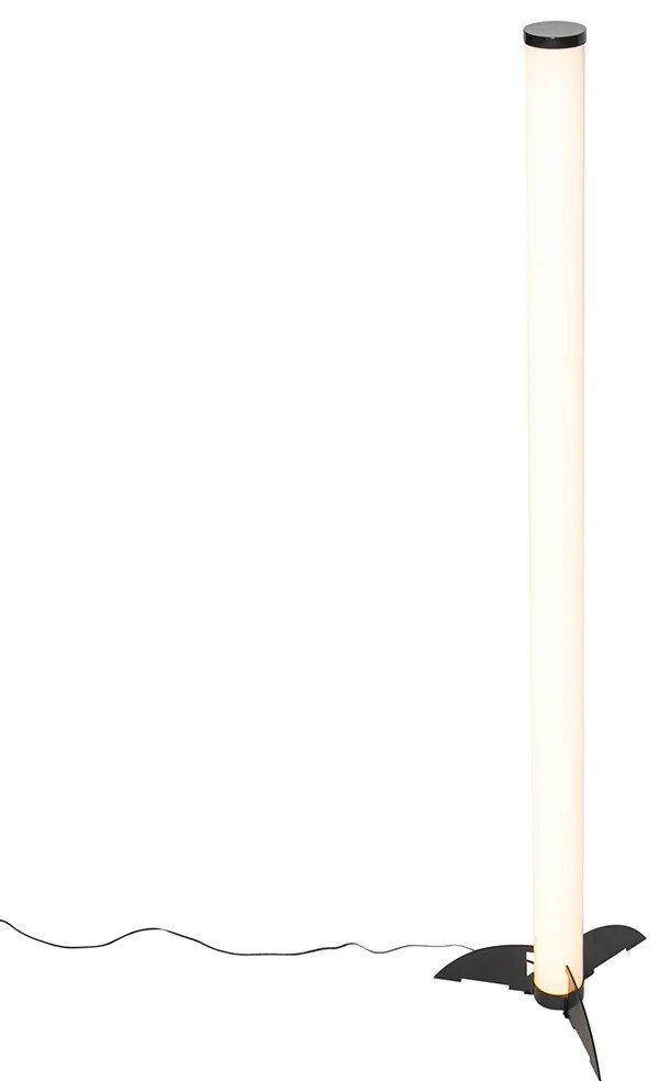 Подова лампа черна димируема в Келвин с дистанционно управление - Bomba