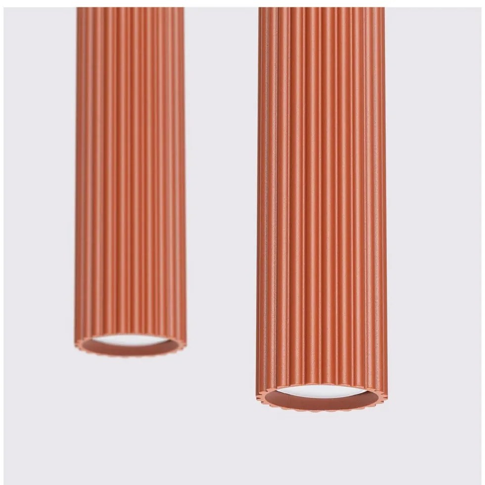 Висящо осветително тяло в тухлен цвят Gleam – Sollux