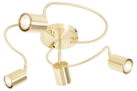 Модерен таванен прожектор месинг регулируем 4-светлина - Java