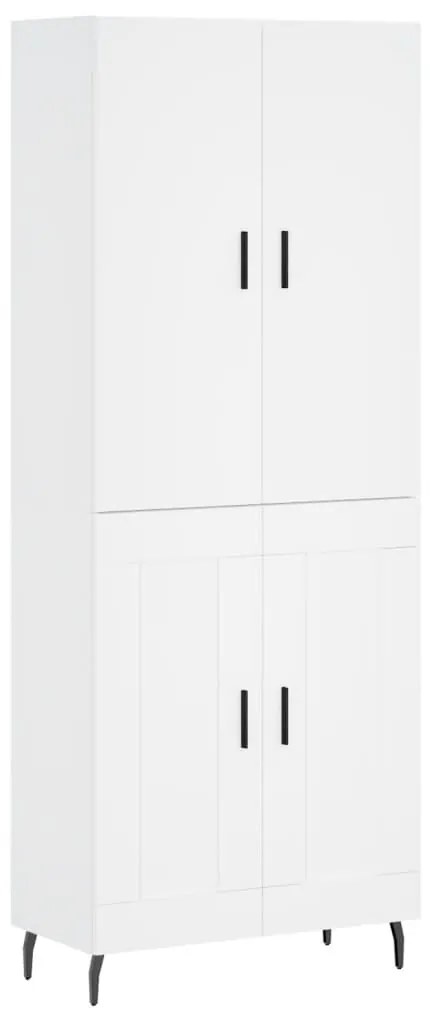 3195803 vidaXL Висок шкаф, бял, 69,5x34x180 см, инженерно дърво