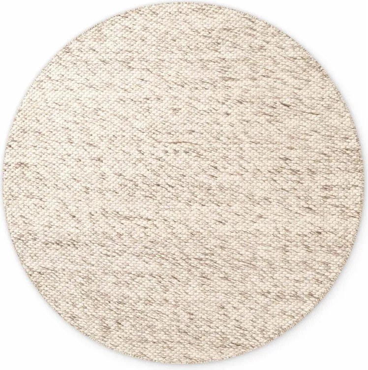 Бежов/в естествен цвят ръчно изработен вълнен кръгъл килим ø 160 cm Lyon Beans – Elle Decoration