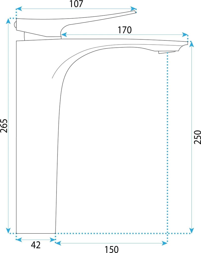 Смесител за мивка PREMIUM Rea Vision Brush Gold High