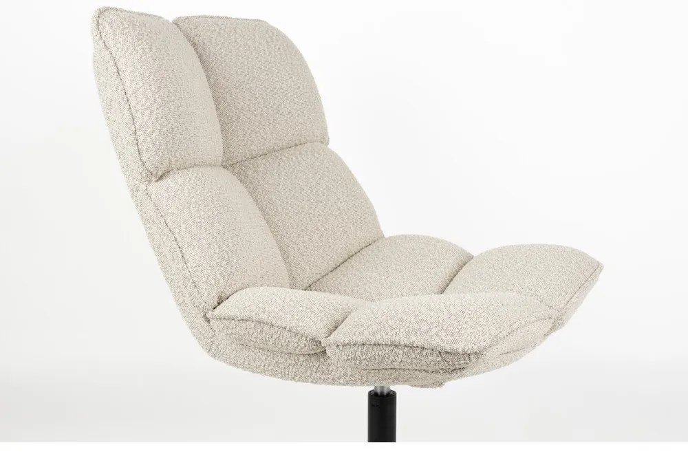 Кремаво въртящо се кресло от букле Bros – White Label