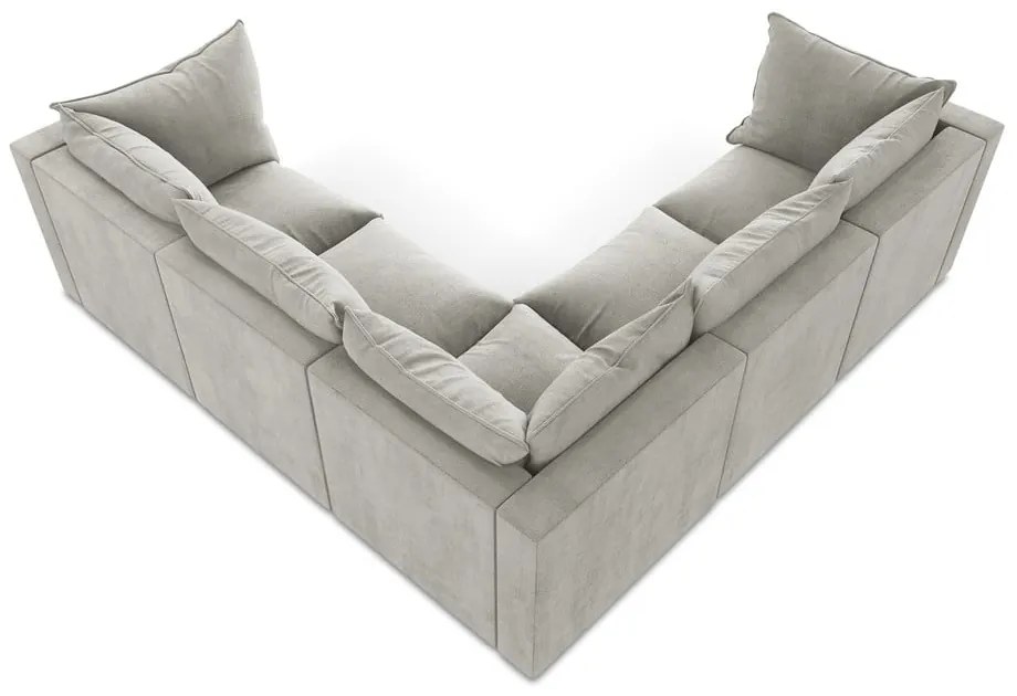 Светлосив ъглов диван Manao – Makamii