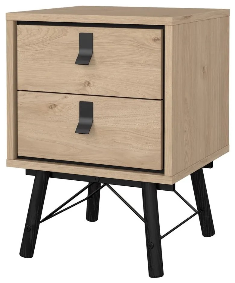 Нощно шкафче в дъбов декор в естествен цвят Ry - Tvilum