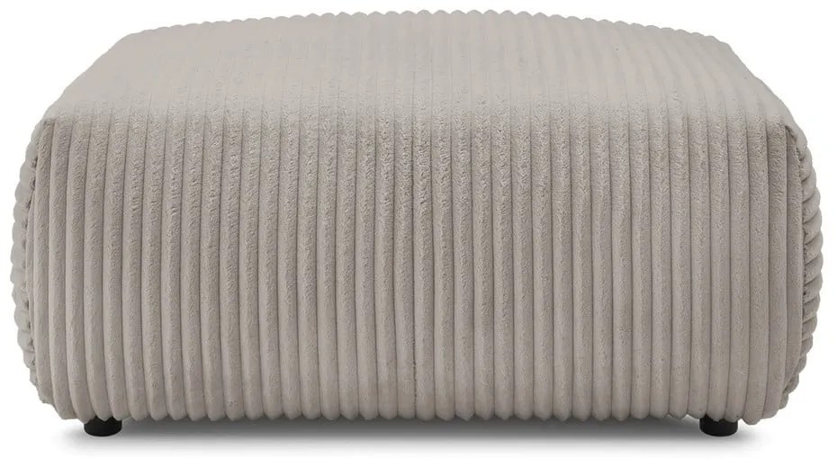 Светлосиво-бежова табуретка от рипсено кадифе Lucien – Bobochic Paris