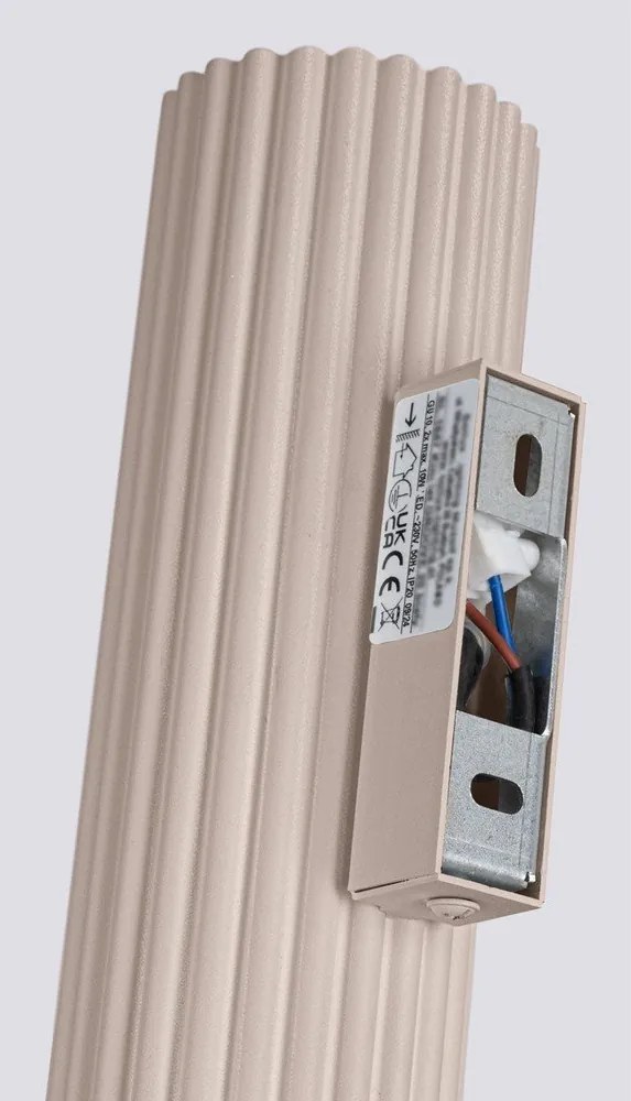 Кафяво-сива метална стенна лампа Gleam – Sollux