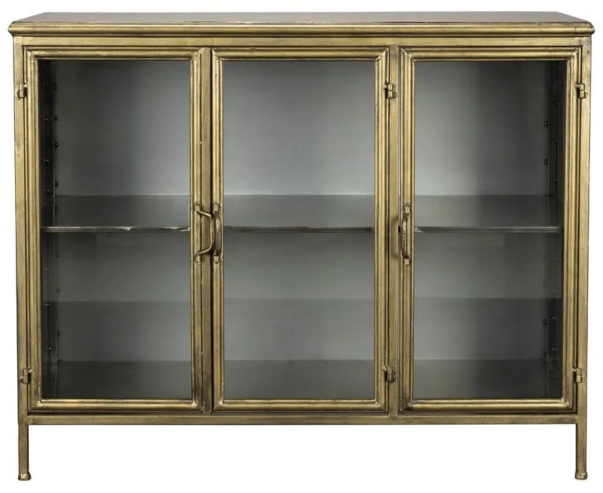 Метална витрина в златист цвят 100x80x38,5 cm Gertlush – Dutchbone