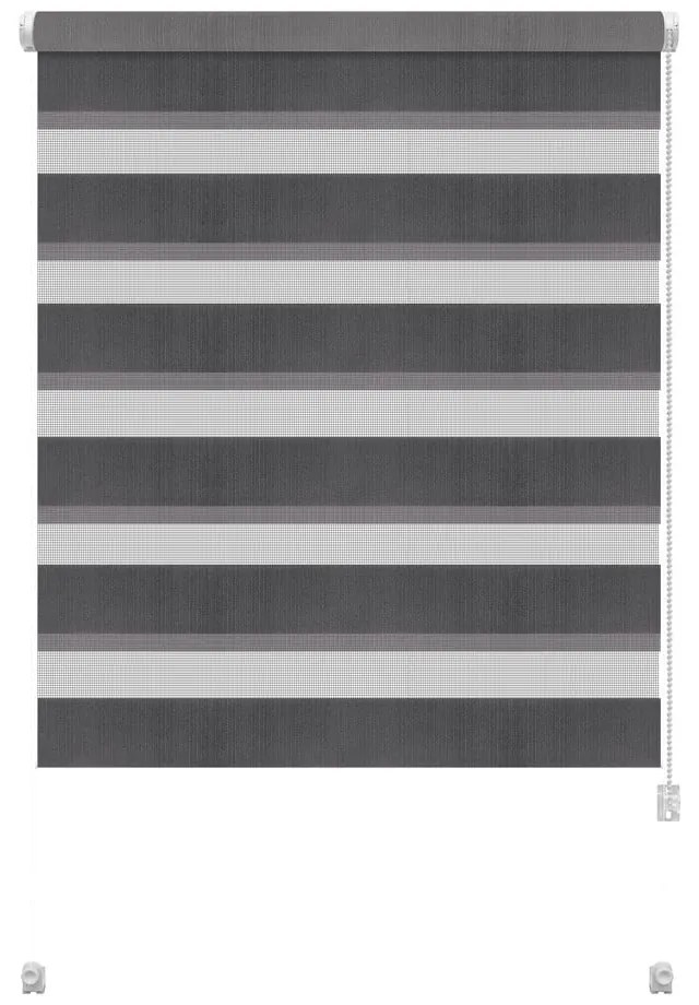 Тъмносива ролетна щора ден и нощ 80x150 cm Zebra – Gardinia
