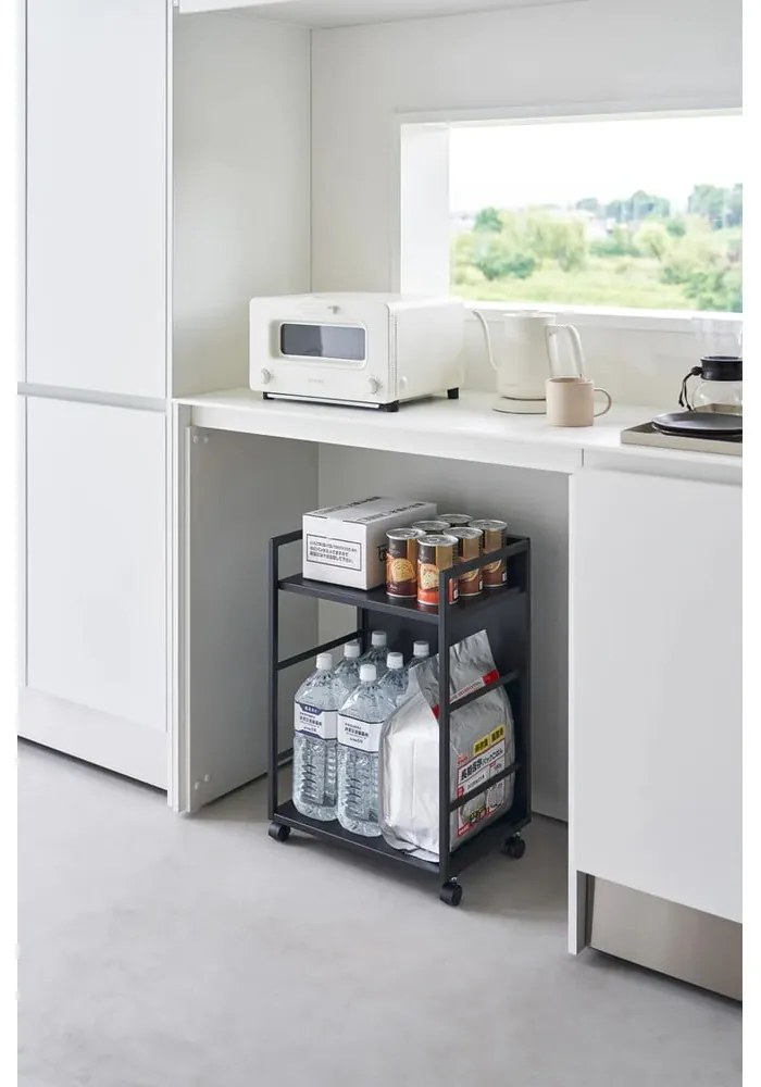 Черен метален подвижен стелаж 42x60 cm Tower – YAMAZAKI