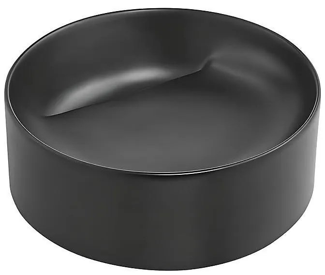 Мивка за баня MAGENTA 4215MB, Inter Ceramic, за плот, порцелан, черен мат, 42.5х15х42.5см