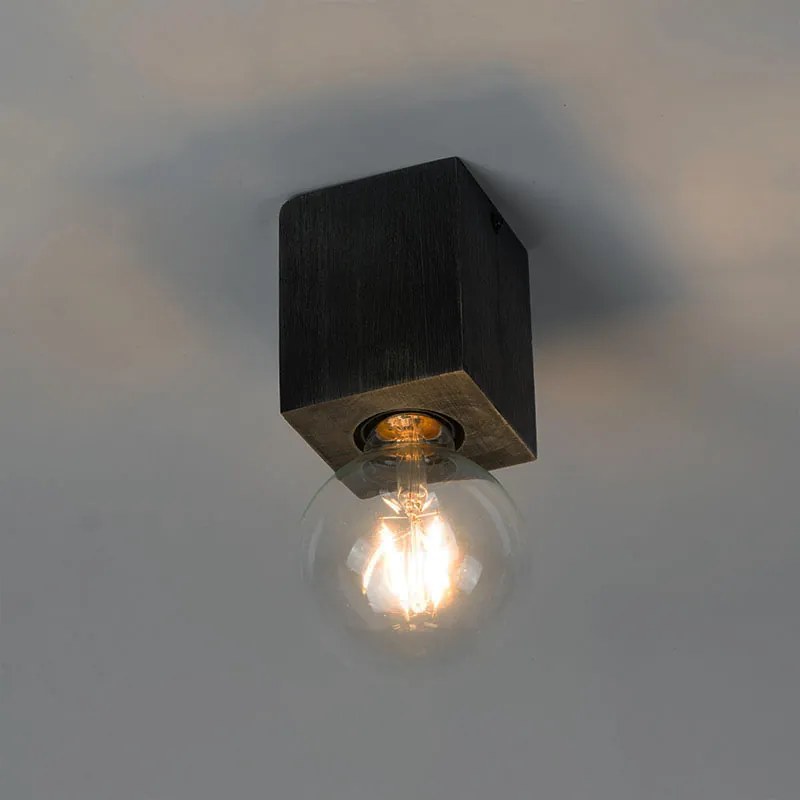 Рустик повърхностен спот черен дървен - Bloc