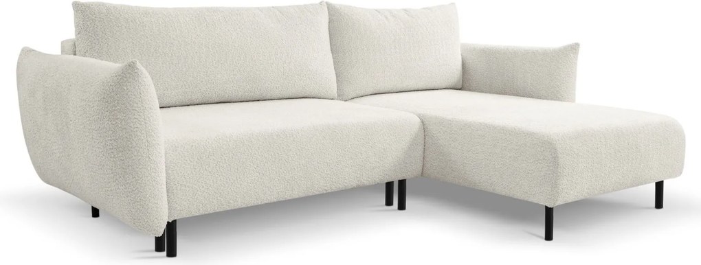 Ъглов диван Laurie-Бял