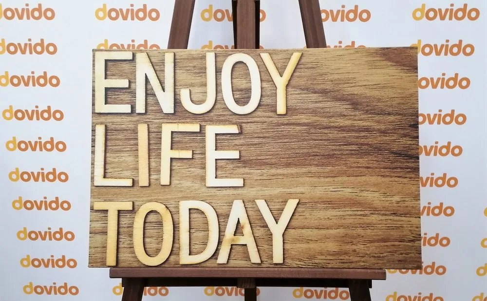 Картина на платно – С цитат - Enjoy life today