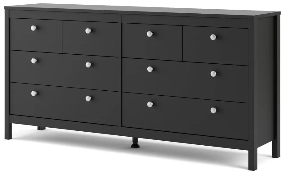 Черен нисък скрин 159x80 cm Madrid – Tvilum