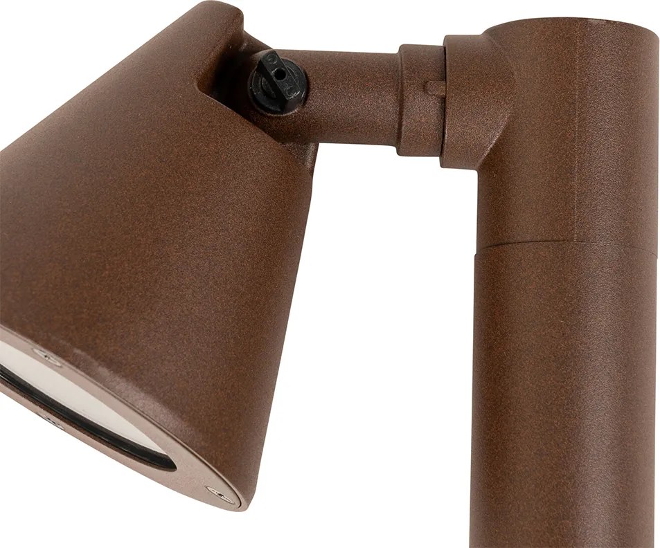 Модерен външен стълб ръждиво кафяв 30 см IP44 регулируем - Ciara