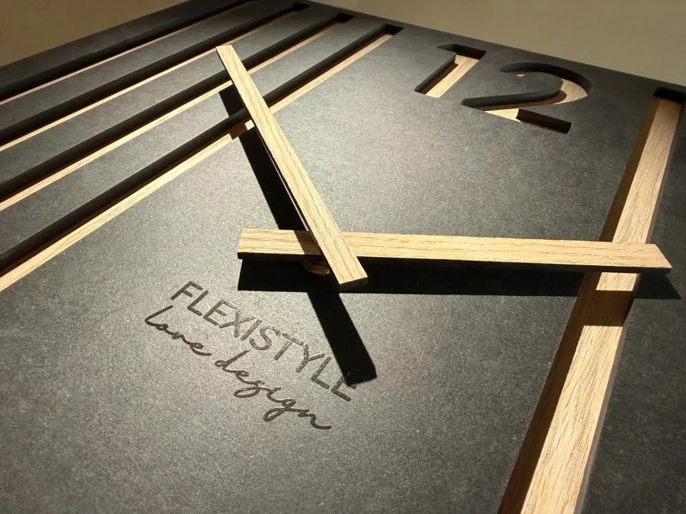 Дизайнерски стенен часовник LAMELE 50 x 50 cm