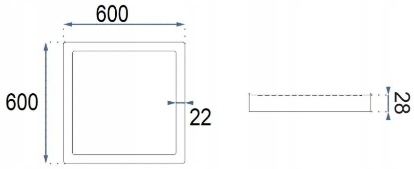 LED Панел за вграждане SW 42W White 6500K 092-SQ-42C