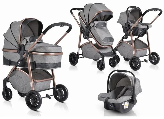 Бебешка количка 2в1 Milan CANGAROO - сив