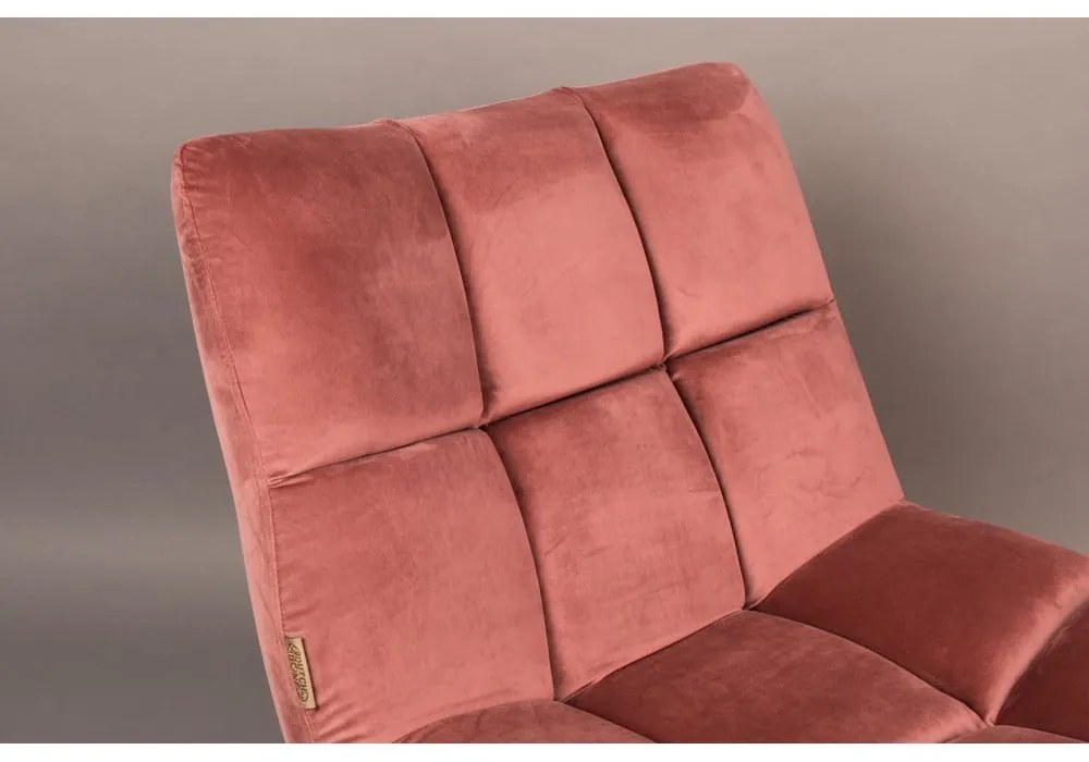 Фотьойл от розово кадифе Bar - Dutchbone