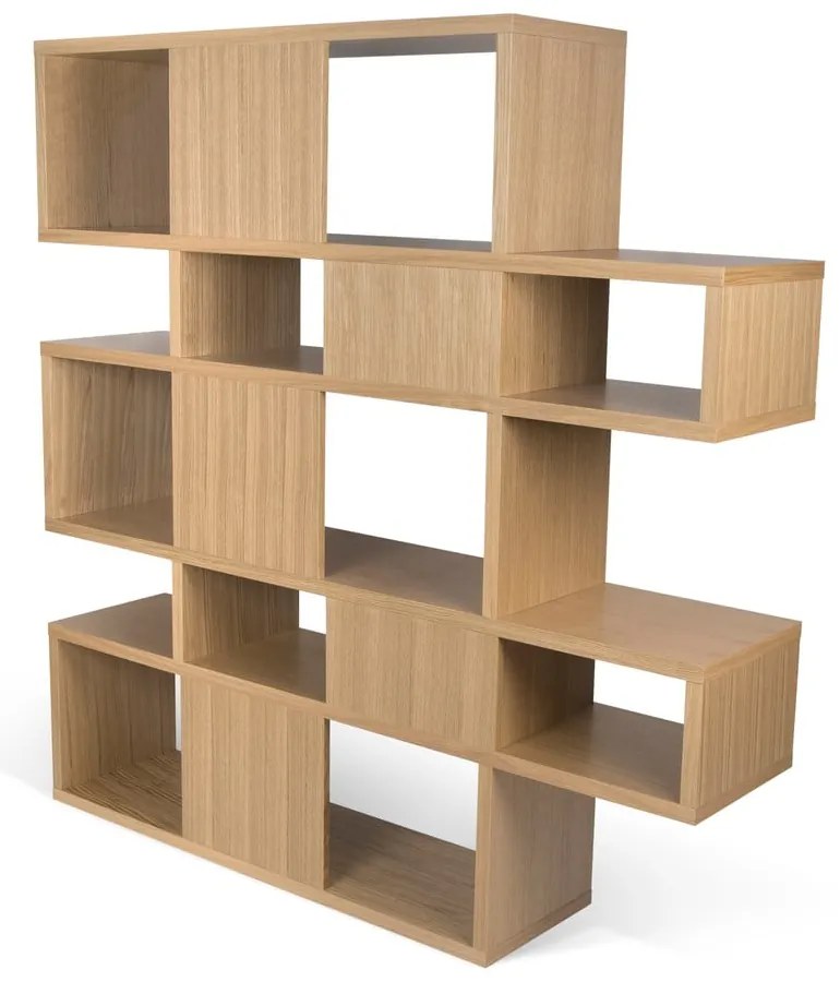 Библиотека за книги от дъб Лондон, 34 x 160 cm - TemaHome