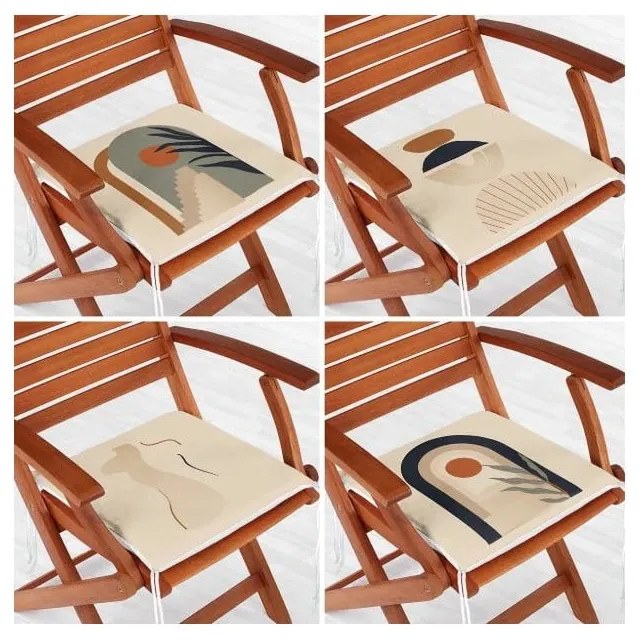 Възглавници за сядане в комплект от 4 бр. 42x42 cm Illustrated Arch – Mila Home