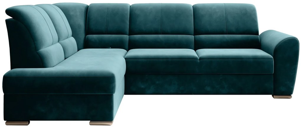 Ъглов диван Bisero-Petrol-Left