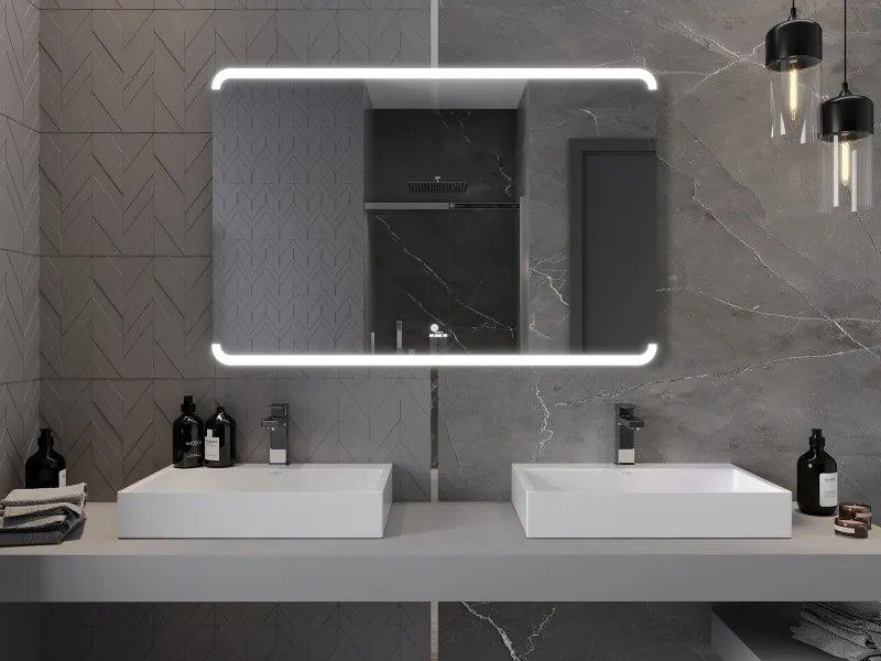 Mexen Nida осветено огледало за баня 120 x 80 см, LED 6000K, анти-мъгла - 9806-120-080-611-00