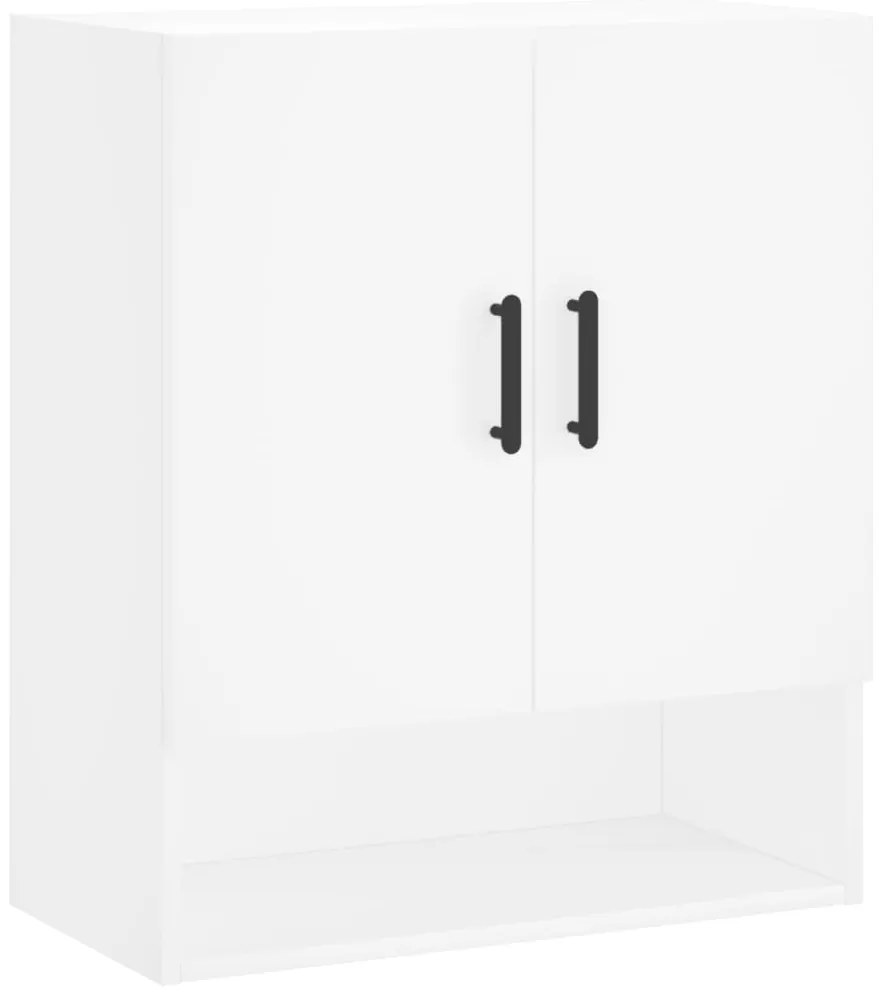 829916 vidaXL Стенен шкаф, бял, 60x31x70 см, инженерно дърво