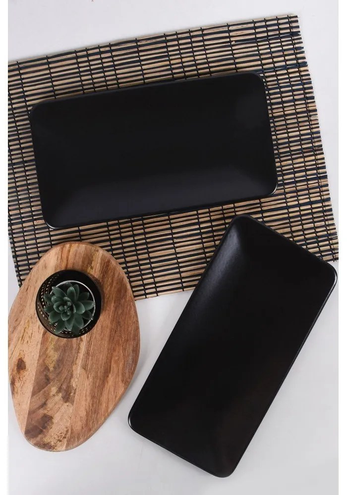 Черни керамични чинии в комплект от 2 - Hermia