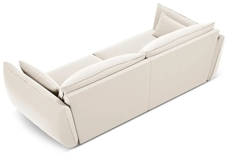Бежов кадифен диван 208 cm Vanda – Mazzini Sofas