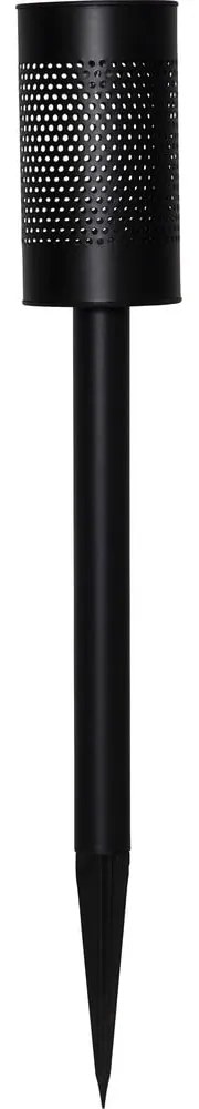 Черна слънчева LED светлина от неръждаема стомана, височина 46 cm Blace - Star Trading